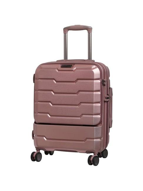 it luggage pink 8 wheel small hard cabin trolley