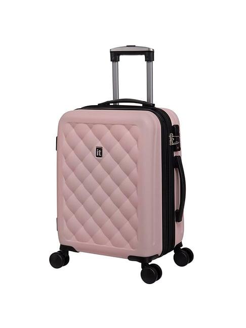 it luggage pink 8 wheel small hard cabin trolley