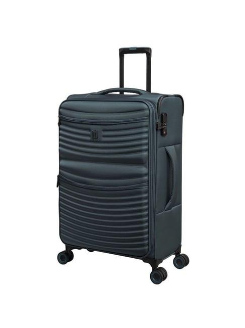 it luggage precursor mediterranea blue quilted soft medium trolley bag - 24 inch