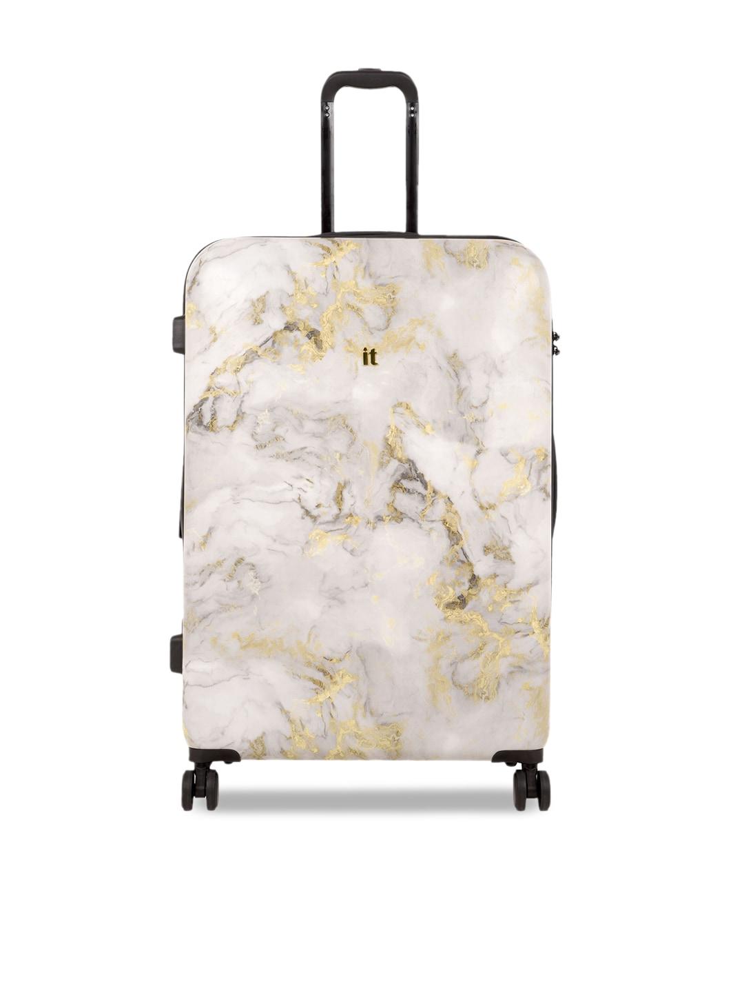 it luggage printed hard-sided large trolley bag