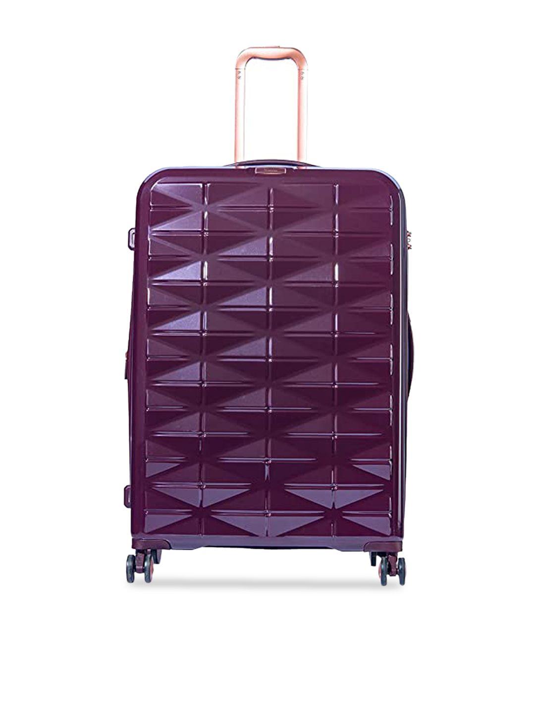 it luggage purple textured trolley bag