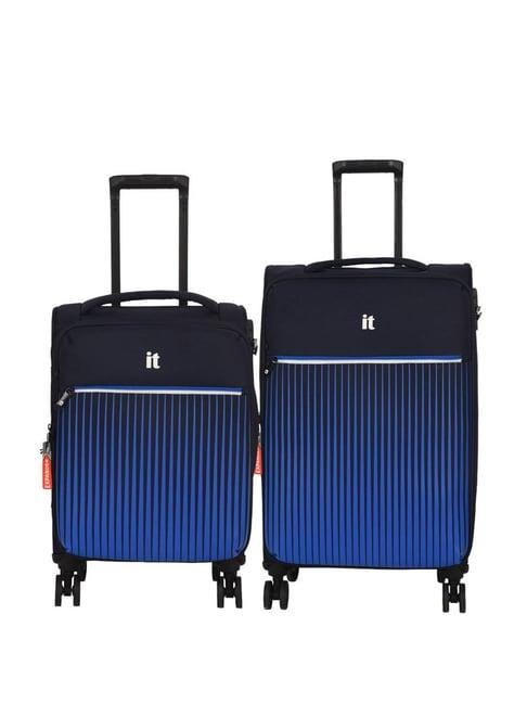 it luggage the lite lapis blue striped trolley bag pack of 2 - 20inch & 24inch