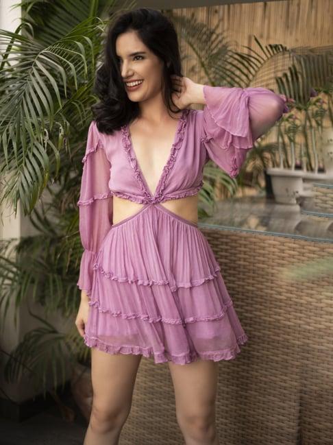 it girl purple love bite dress