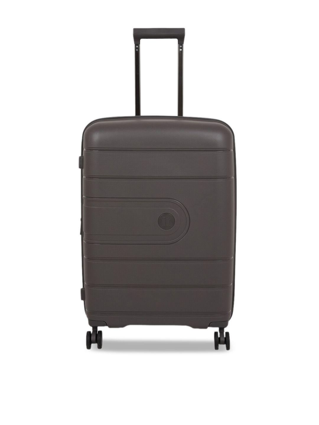 it luggage  grey solid trolley bag