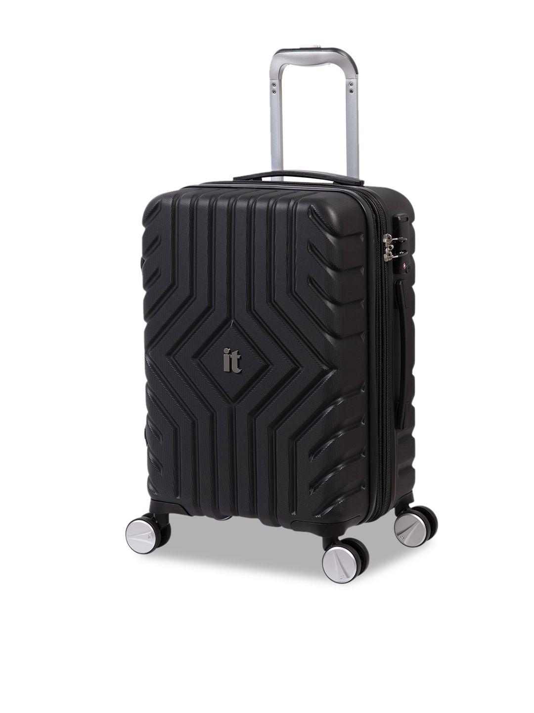 it luggage black  solid hard-sided small trolley bag