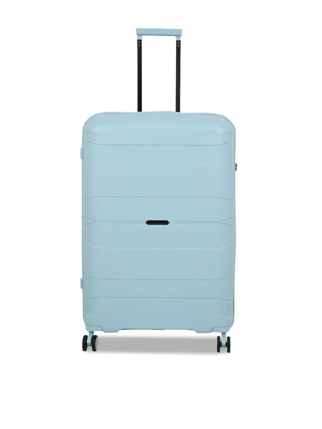 it luggage blue solid hard-sided large trolley bag