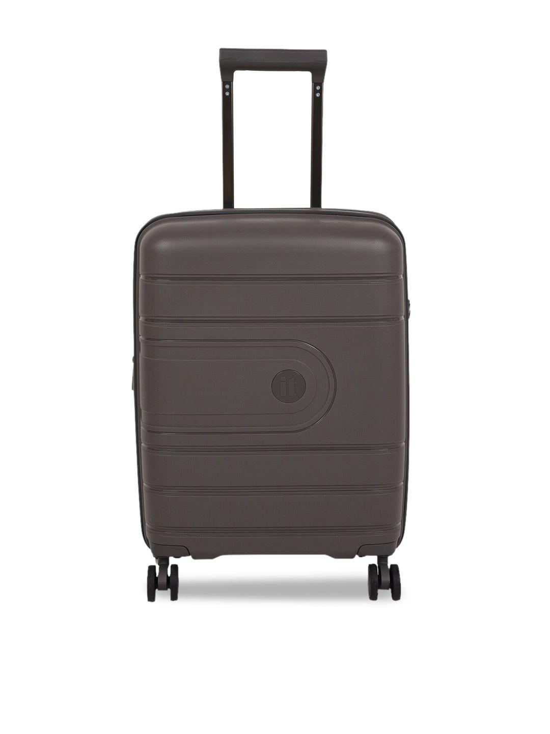 it luggage charcoal grey hard-sided trolley