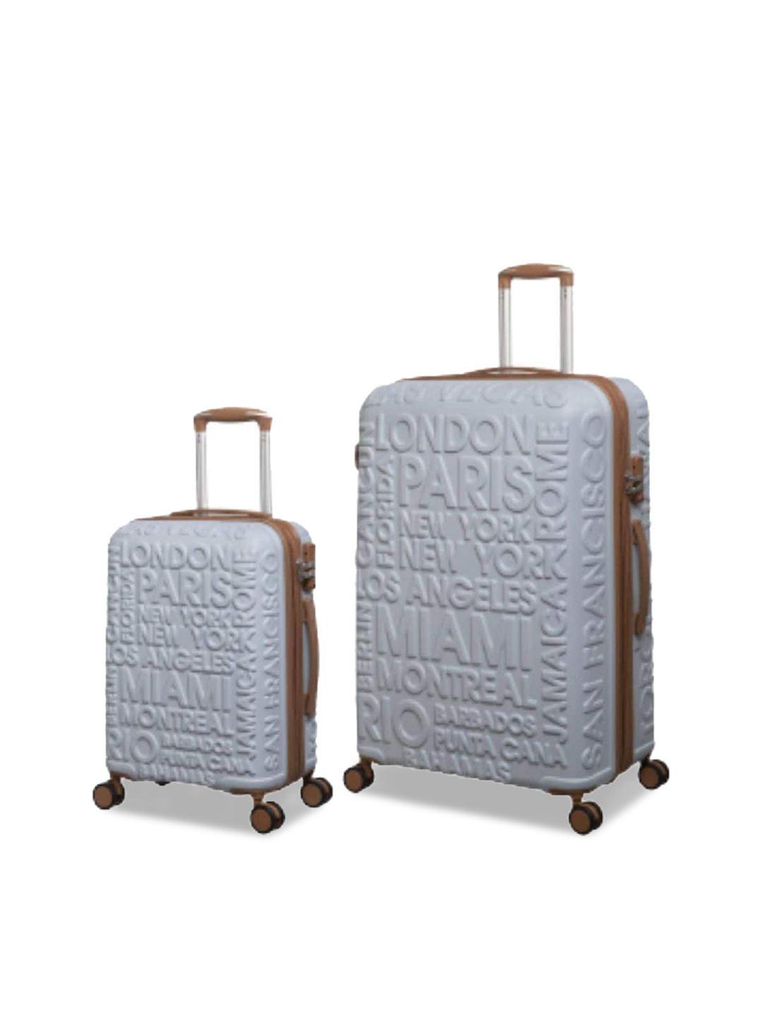 it luggage destination set of 2 textured hard-sided trolley bag - 156 l