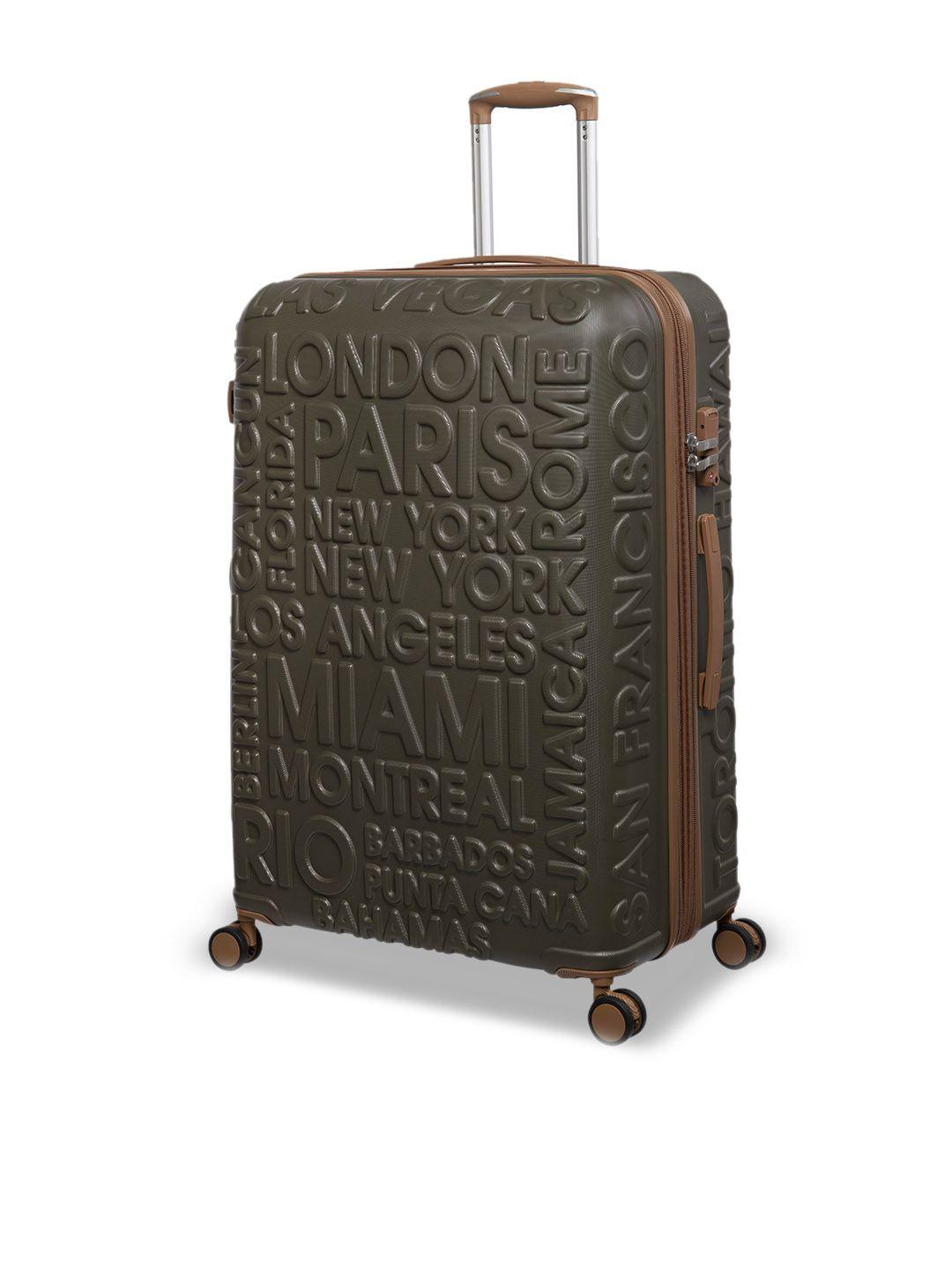 it luggage destination textured 28 inches hard-sided 360-degree rotation trolley suitcase