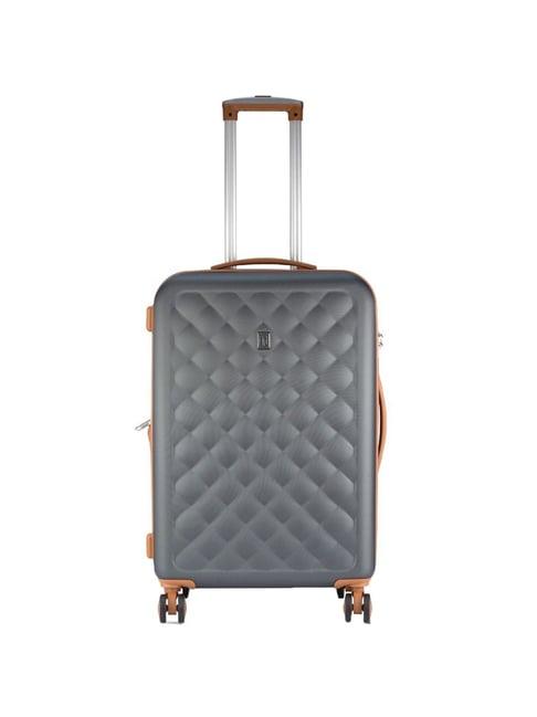 it luggage grey 8 wheel medium hard cabin trolley