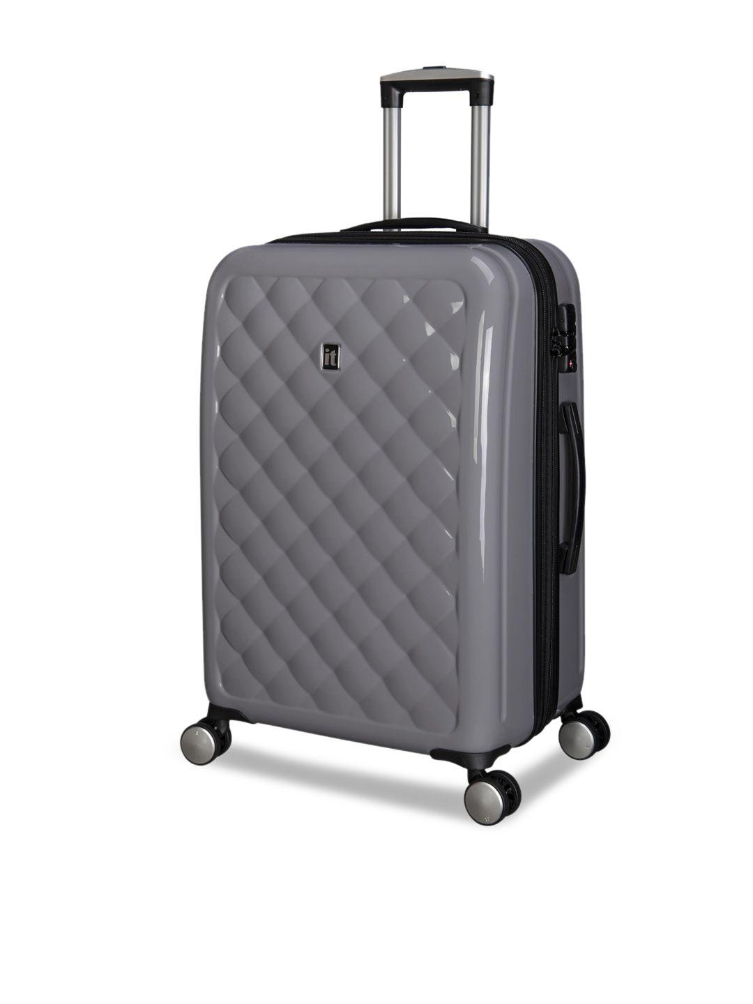 it luggage grey fashionista hard-sided medium trolley bag