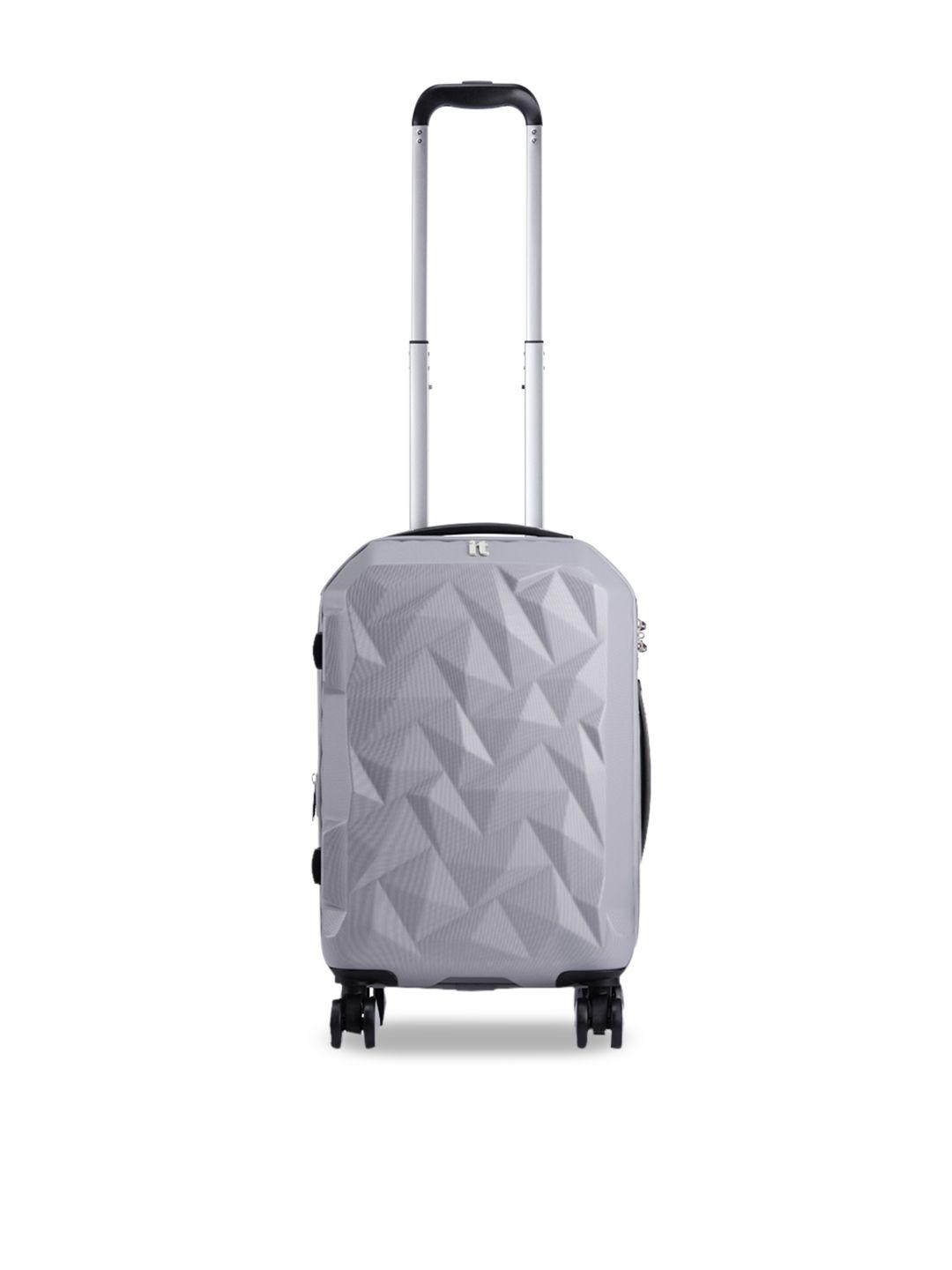 it luggage grey textured trolley bag