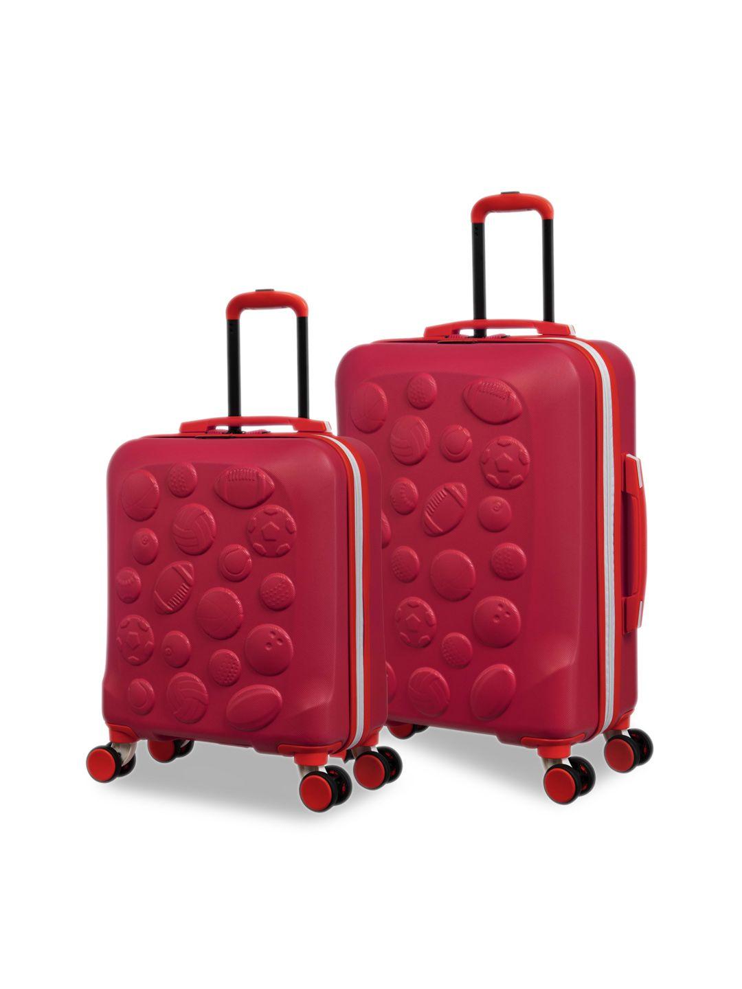 it luggage half time kids set of 2 textured hard-sided trolley suitcase 50.8cm