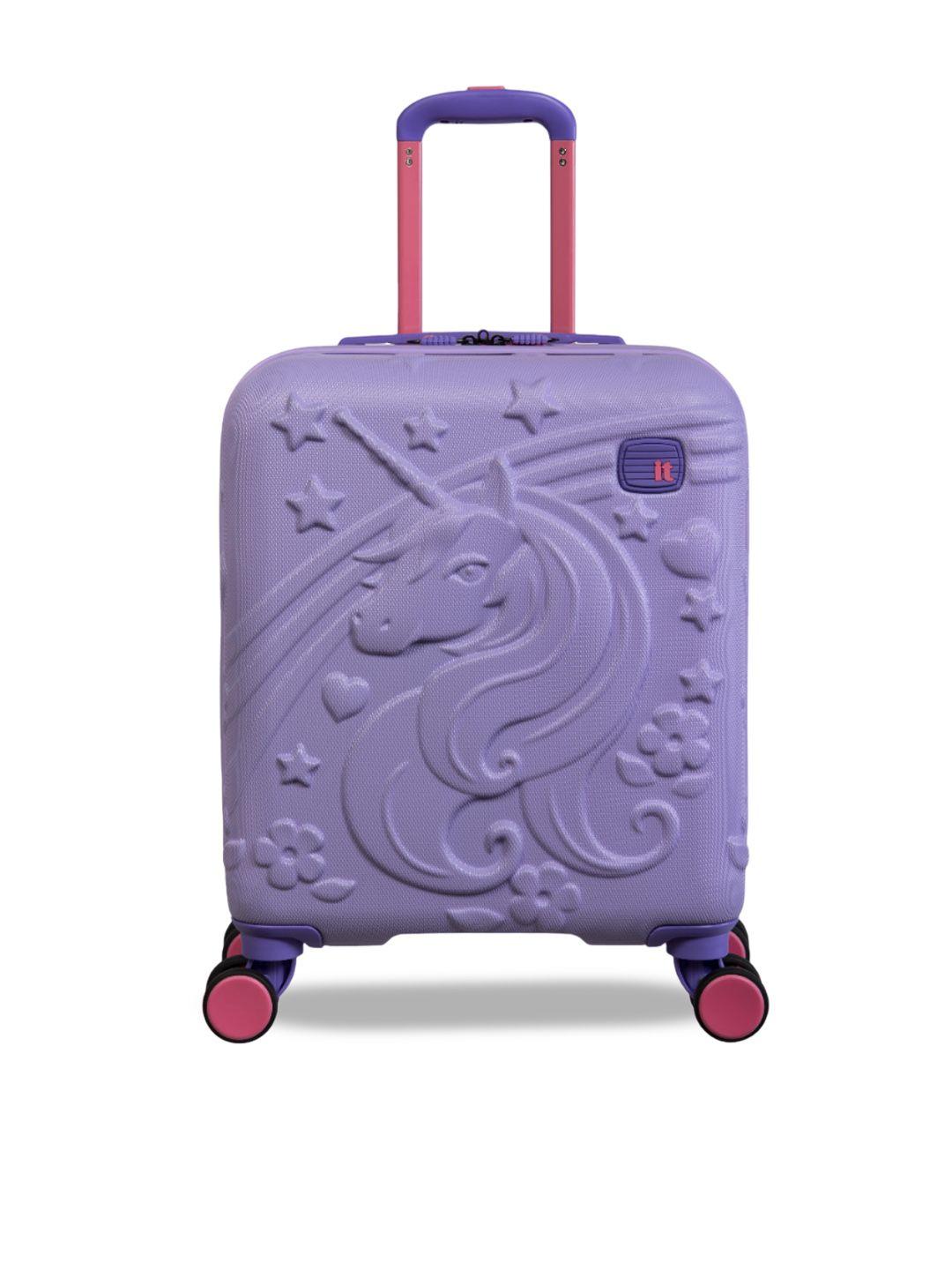 it luggage mystical kids textured hard-sided cabin trolley bag