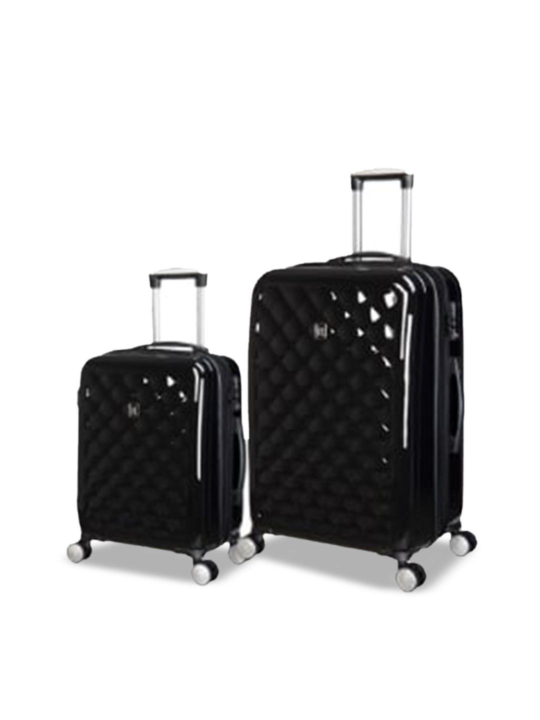 it luggage pack of 2 black fashionista hard-sided trolley bag