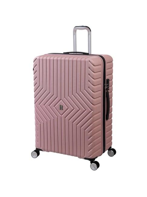it luggage pink 8 wheel large hard cabin trolley
