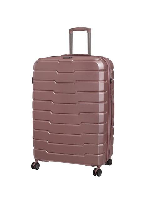 it luggage pink 8 wheel large hard cabin trolley