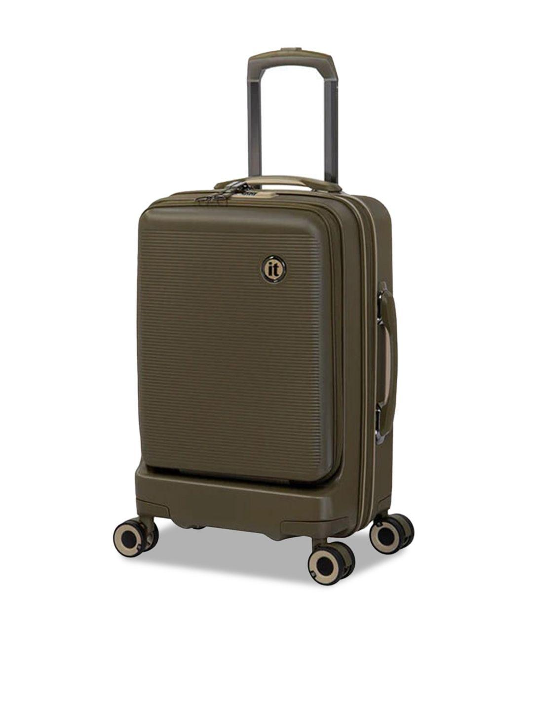 it luggage rapidity textured hard-sided cabin trolley suitcase