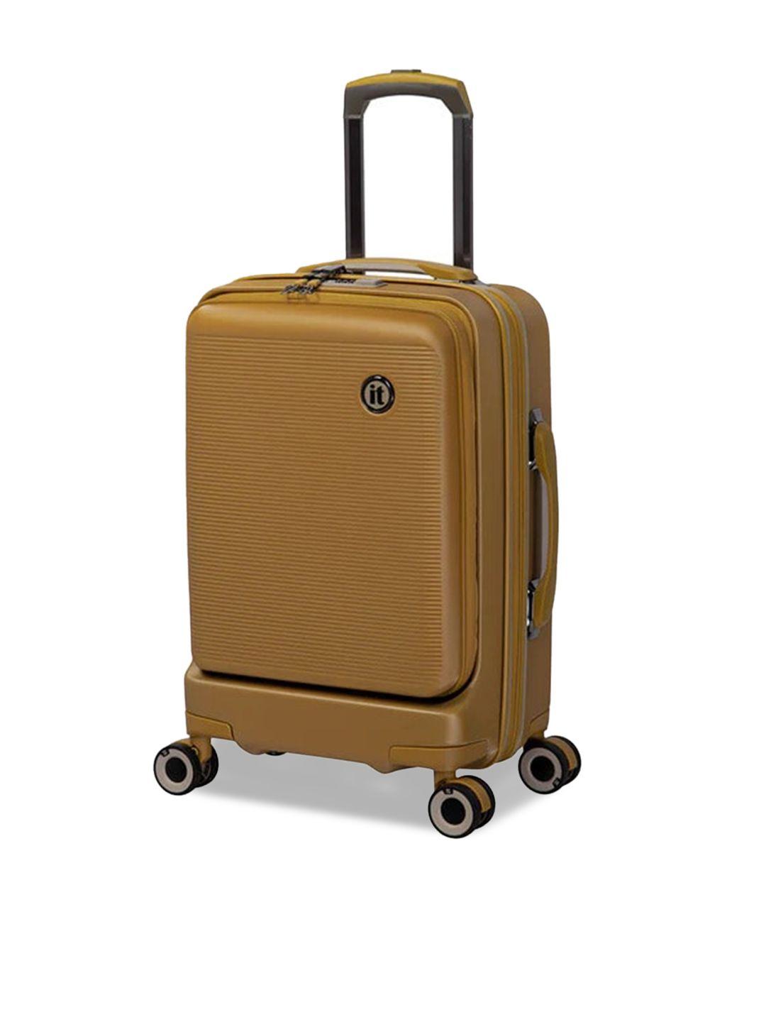 it luggage rapidity textured hard-sided trolley suitcase