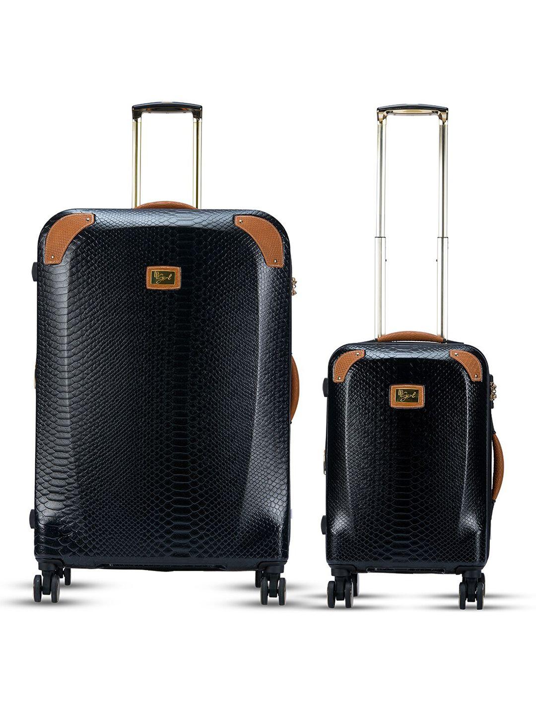 it luggage resolute set of 2 textured hard-sided trolley suitcases