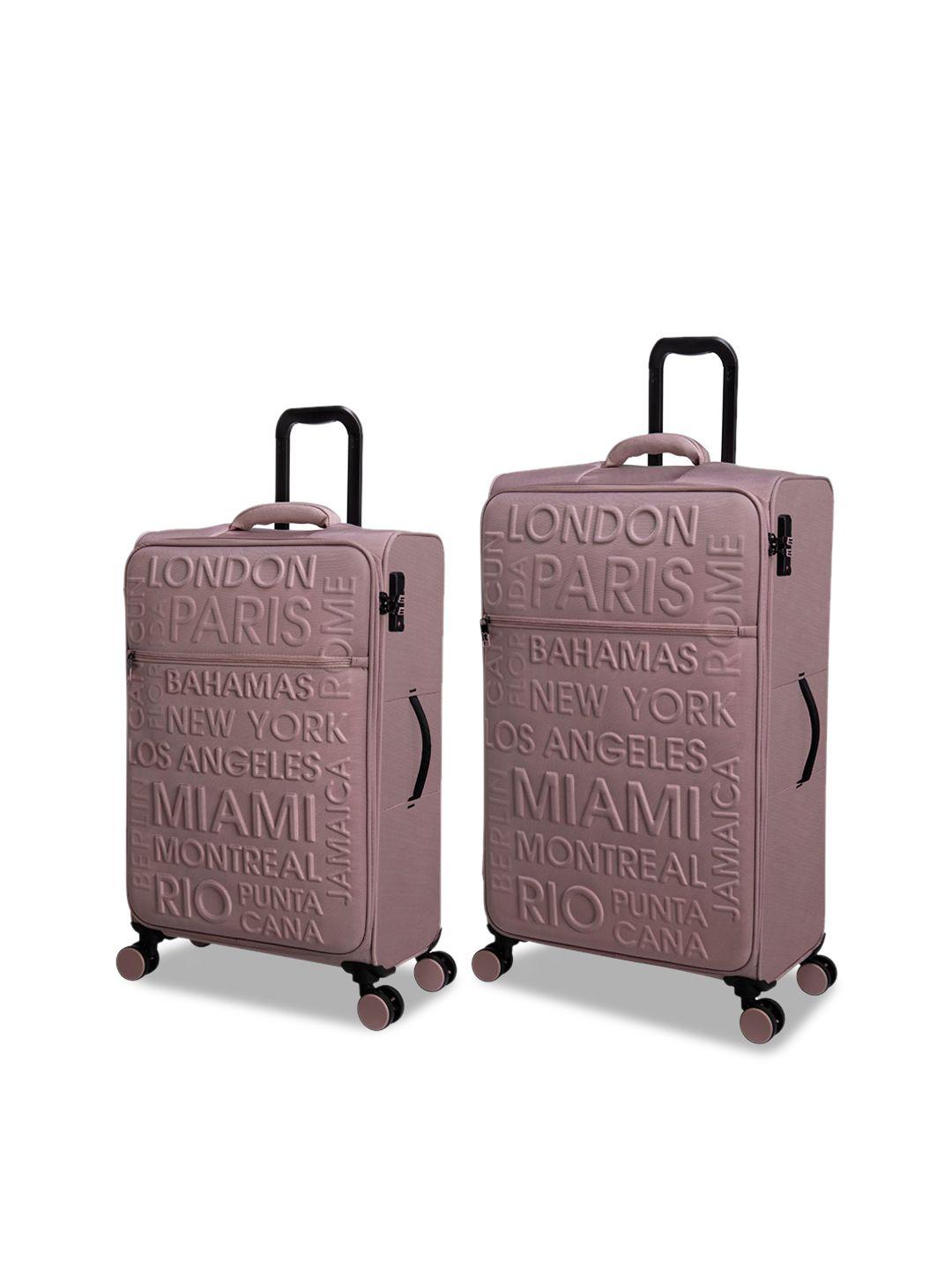 it luggage set of 2 self-design soft-sided trolley bag