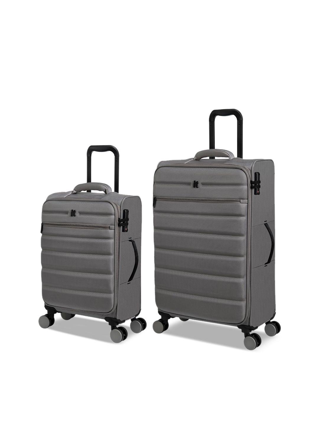 it luggage set of 2 textured soft-sided trolley bag