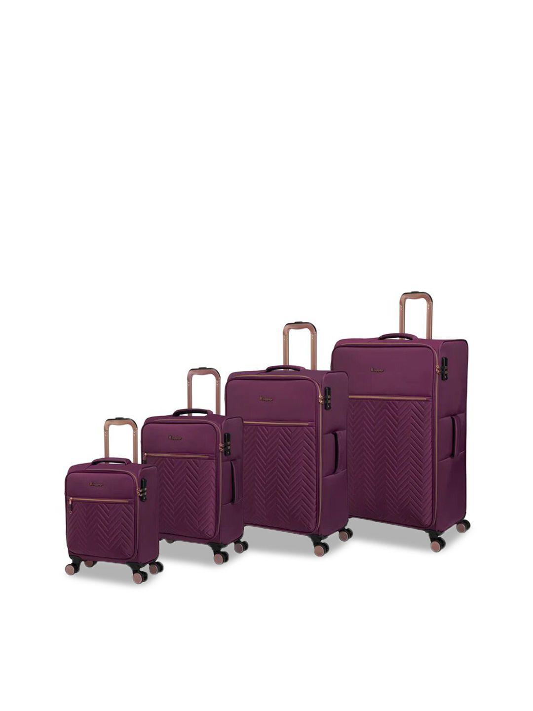 it luggage set of 4 purple trolley bag