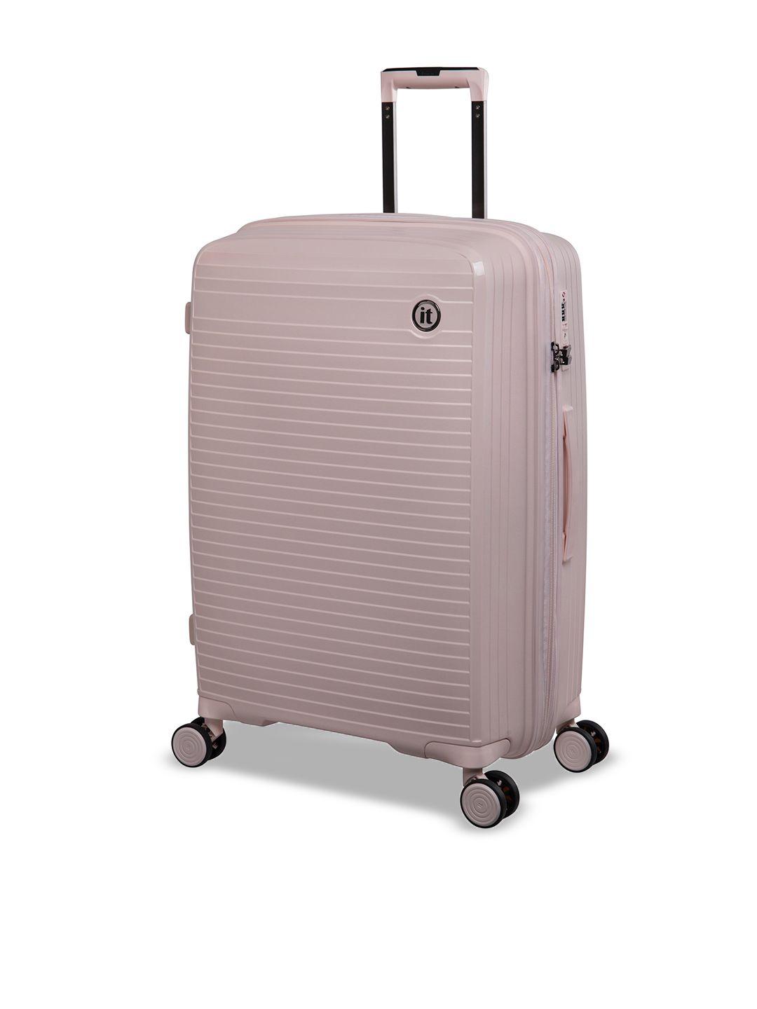 it luggage spontaneous striped hard-sided 24 inches medium trolley suitcase