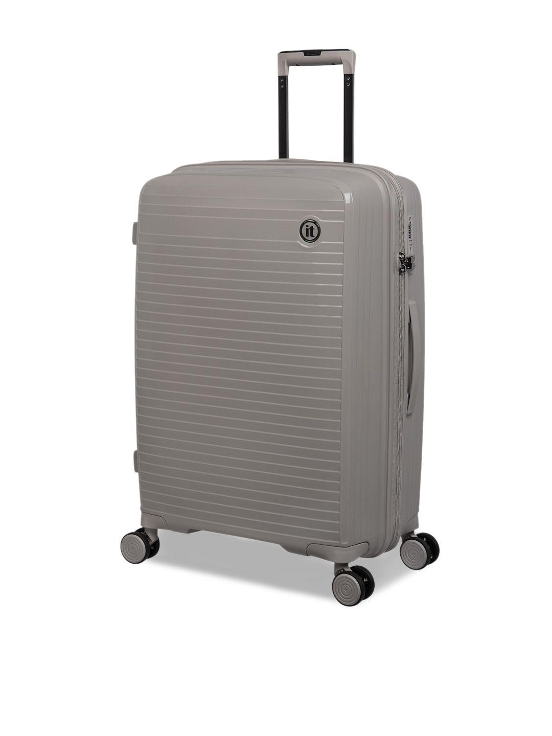 it luggage spontaneous striped hard sided trolley suitcase-69 cm