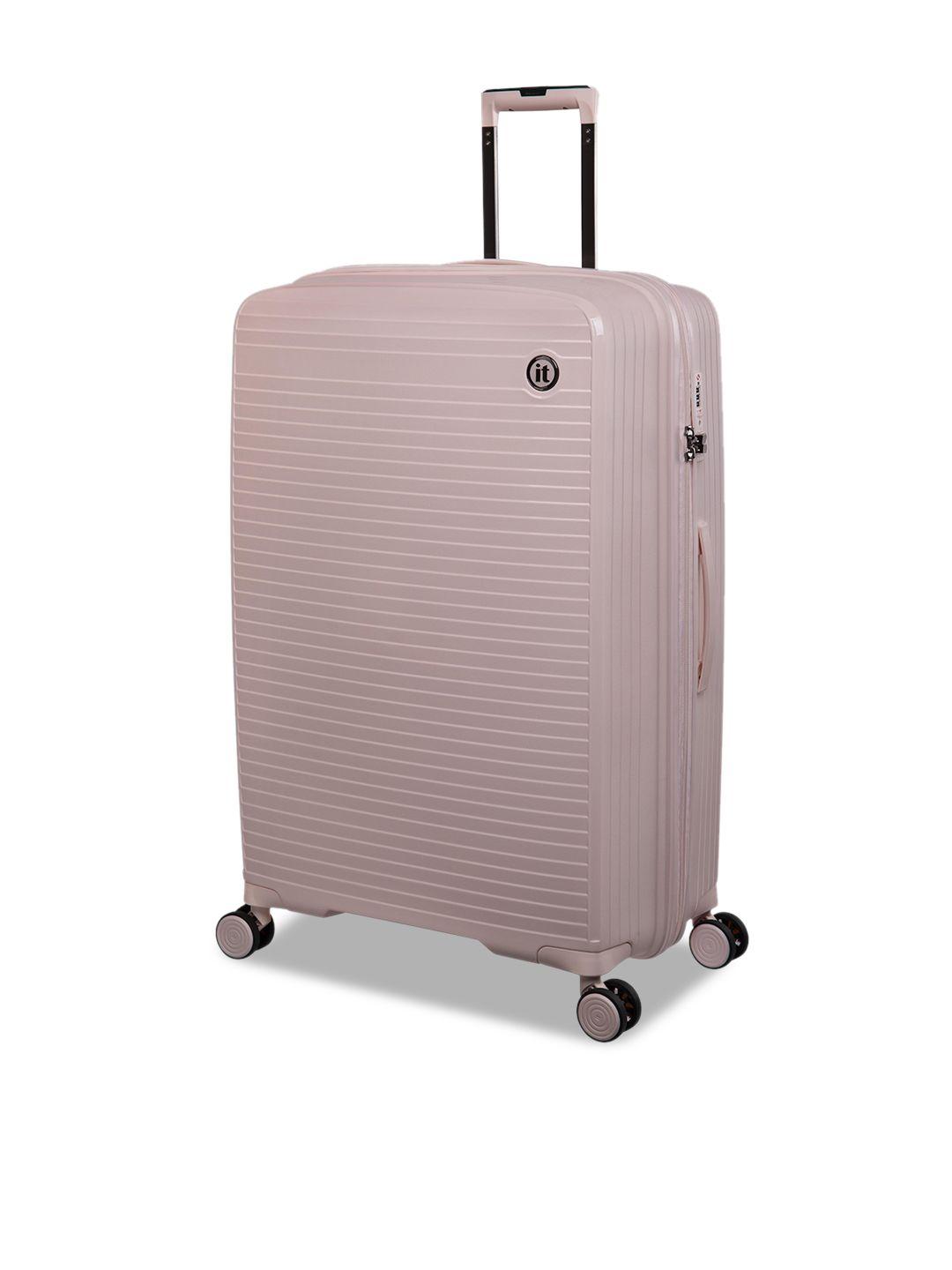 it luggage striped hard-sided large trolley suitcase-50 l