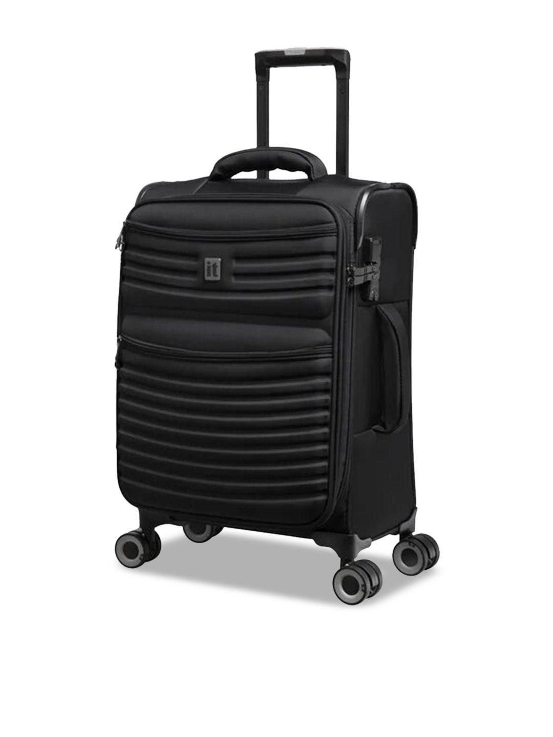 it luggage textured hard-sided cabin trolley suitcase