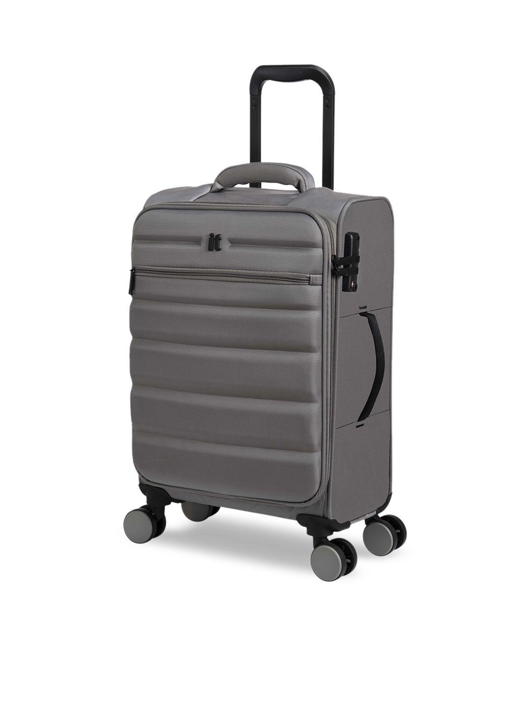 it luggage textured hard-sided small trolley suitcase