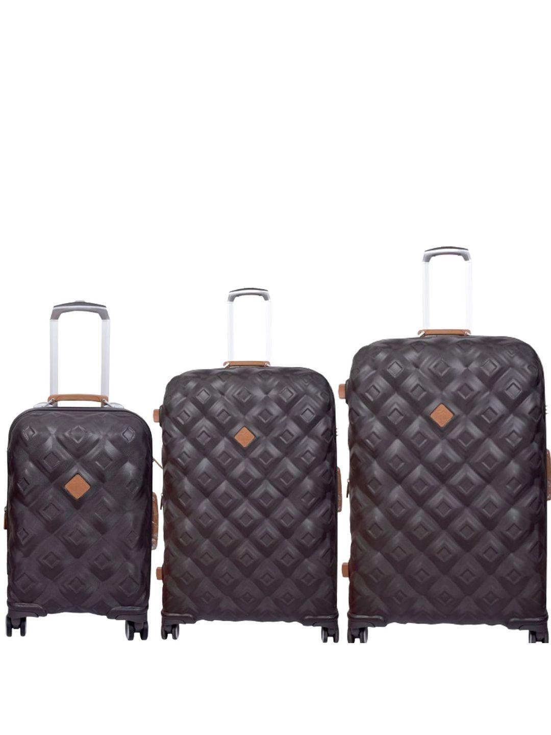 it luggage unisex set of 3 mulch textured hard-sided trolley bags 71.12cm