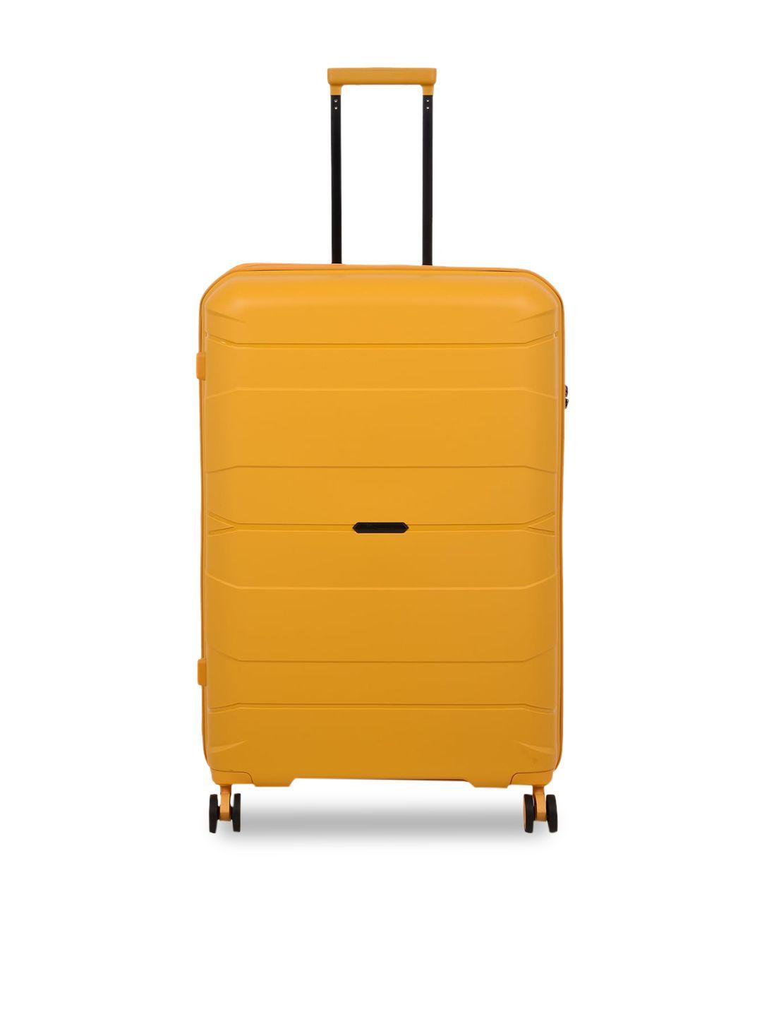 it luggage yellow solid trolley bag