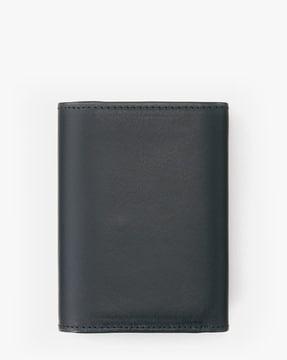 italian vegetable tanned leather tri-fold wallet