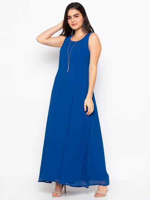 iti electric blue maxi dress