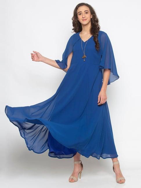 iti electric blue maxi dress