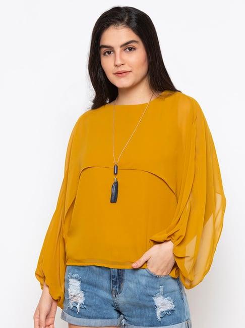 iti mustard regular fit top