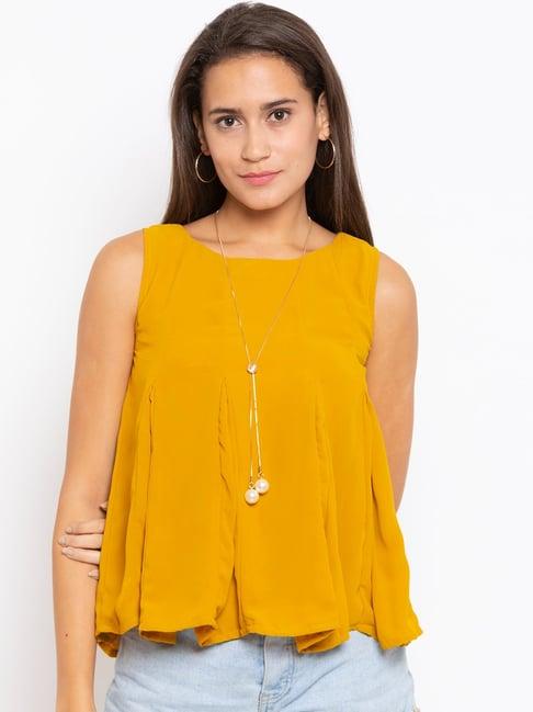 iti mustard regular fit top