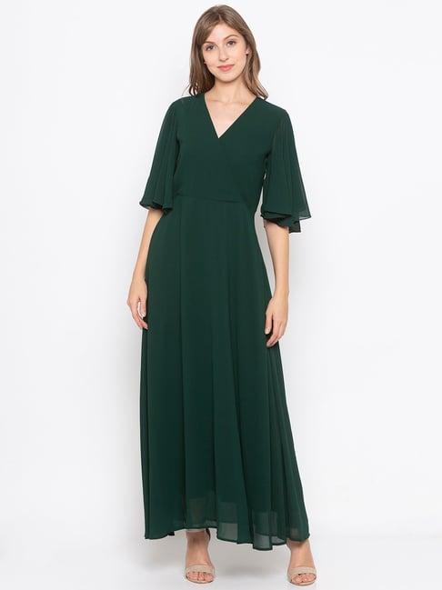 iti pine green maxi dress