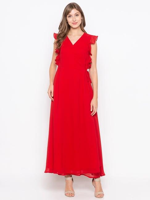 iti red maxi dress