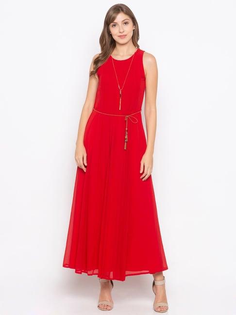 iti red maxi dress