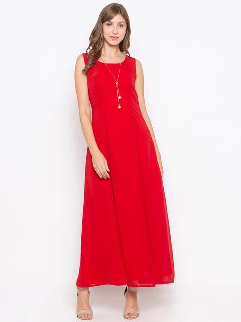 iti red maxi dress