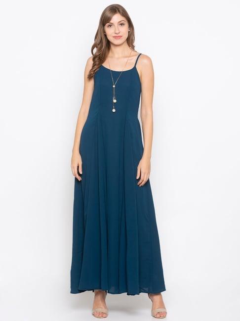 iti teal blue maxi dress