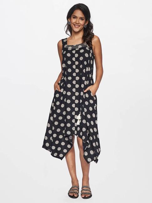 itse black polka dot dress