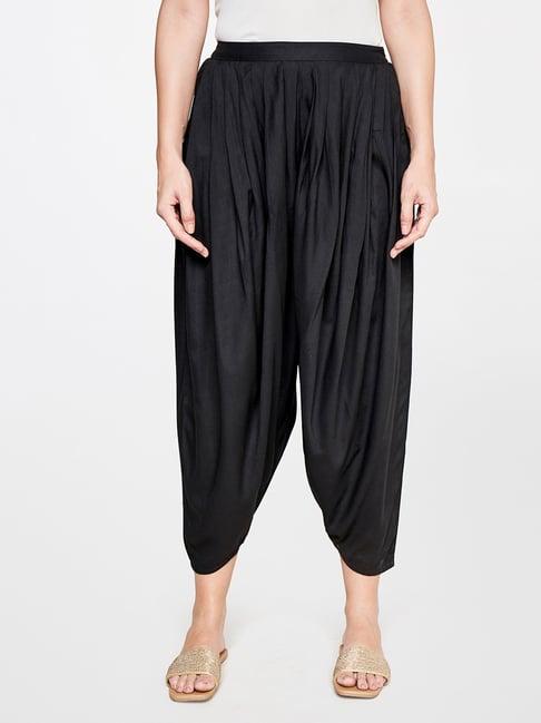 itse black relaxed fit dhoti pants