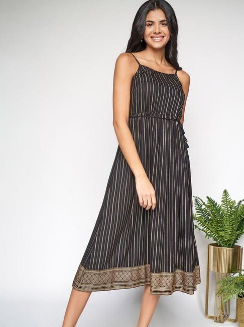 itse black striped dress