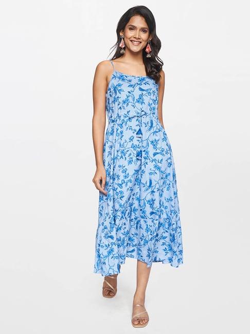 itse blue floral print dress