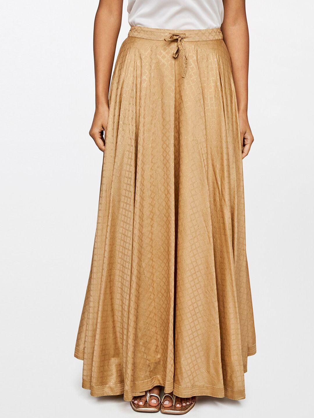 itse ethnic motifs printed flared maxi skirts