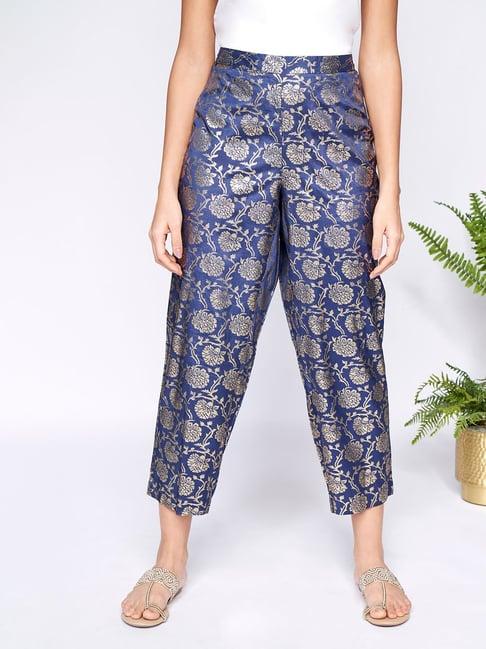 itse indigo printed pants